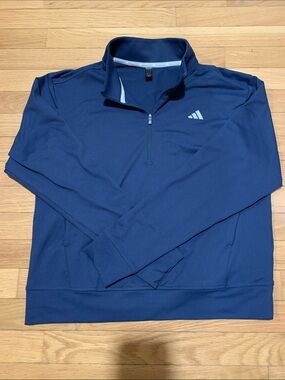 adidas Navy Half-Zip Lightweight Jacket